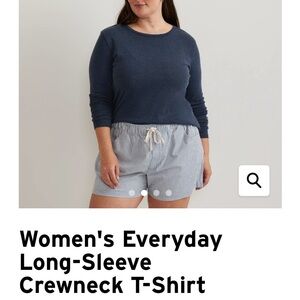 Eddie Bauer Long-Sleeve Crewneck Tee - Navy